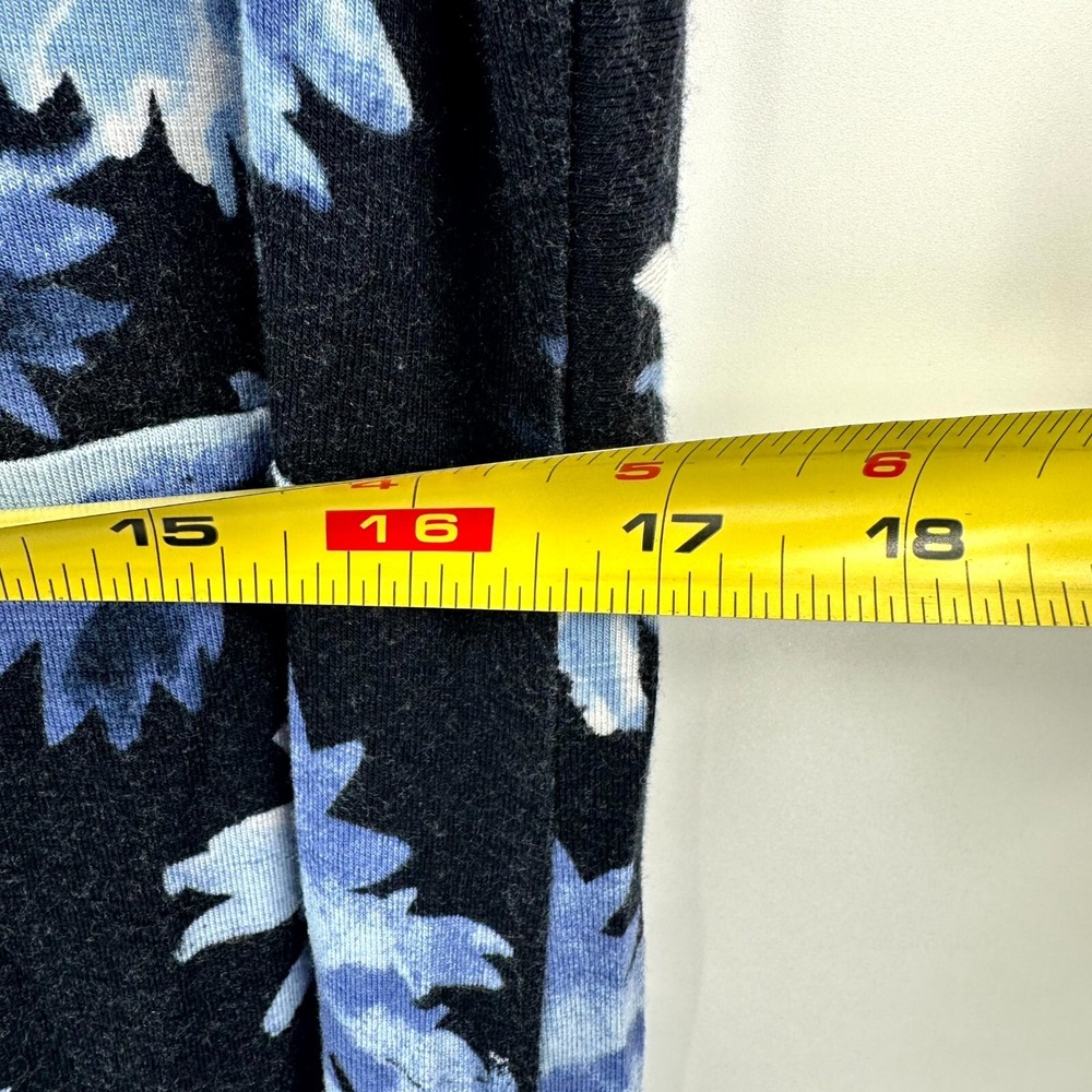 J. Jill Maxi Dress Womens S Blue Black Floral Print Sleeveless Pleated Side Slit - Picture 9 of 10